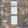 Rustic Porch Rules Hanging Sign - Outdoor Decor for Front Porch with Welcome and Family Rules