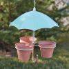 Hanging Umbrella Three Pot Planter - Stylish Outdoor Hanging Planter for Plants and Flowers