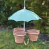 Hanging Umbrella Three Pot Planter - Stylish Outdoor Hanging Planter for Plants and Flowers