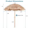 7.2 Feet Patio Thatched Tiki Umbrella Hawaiian Hula Beach Umbrella