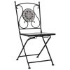 Mosaic Bistro Chairs 2 pcs Gray