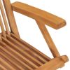 Folding Patio Chairs 8 pcs Solid Teak Wood