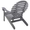 Adirondack Chair Solid Acacia Wood Gray