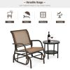 Outdoor Single Swing Glider Rocking Chair with Armrest