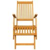 Patio Deck Chairs with Footrests and Table Solid Wood Acacia