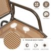 Outdoor Single Swing Glider Rocking Chair with Armrest