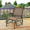 Outdoor Single Swing Glider Rocking Chair with Armrest