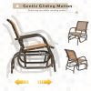 Outdoor Single Swing Glider Rocking Chair with Armrest