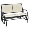 Swing Glider Chair 48 Inch Loveseat Rocker Lounge Backyard