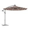 10 Feet Patio Umbrella with Crank and Solar LED Lights