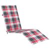 Patio Deck Chair with Footrest and Cushion Solid Wood Acacia