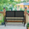 Swing Glider Chair 48 Inch Loveseat Rocker Lounge Backyard