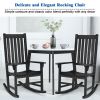 Indoor Outdoor Wooden High Back Rocking Chair