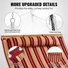 VEVOR Double Quilted Fabric Hammock with Hardwood Spreader Bar Detachable Pillow