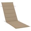 Rocking Sun Lounger with Cushion Solid Teak Wood