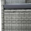 Patio Dining Chairs 4 pcs Poly Rattan Gray