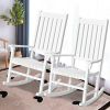 Indoor Outdoor Wooden High Back Rocking Chair