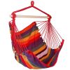 Hammock Hanging Chair Canvas Porch Patio Swing Seat Portable Camping Rope Seat