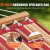 VEVOR Double Quilted Fabric Hammock with Hardwood Spreader Bar Detachable Pillow