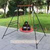 Metal Swing Stand Swing Sets for Backyard,Powder Coated Swing Frame of Swing Set with Extra Side Bars,880 Lbs Heavy-Duty A-Frame Outdoor Swing Fits Sw