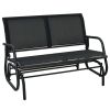 Swing Glider Chair 48 Inch Loveseat Rocker Lounge Backyard