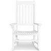 Indoor Outdoor Wooden High Back Rocking Chair