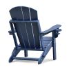 3 PCS Folding Adirondack Sets,2 Resin Adirondack and Side Table