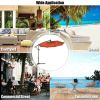 10 Feet Patio Umbrella with Crank and Solar LED Lights