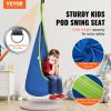 VEVOR Kids Pod Swing Seat, Hanging Hammock Chair with LED Lights Strings, Inflatable Cushion, Sensory Pod Swing Chair for Kids Indoor and Outdoor Hang